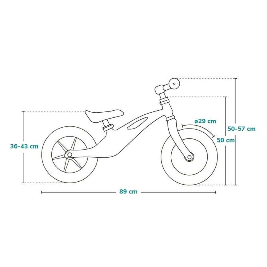 Lionelo - Bicicletta senza pedali BART TOUR grigio/giallo