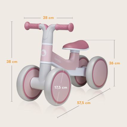 Lionelo - Bicicletta senza pedali VILLY Rosa
