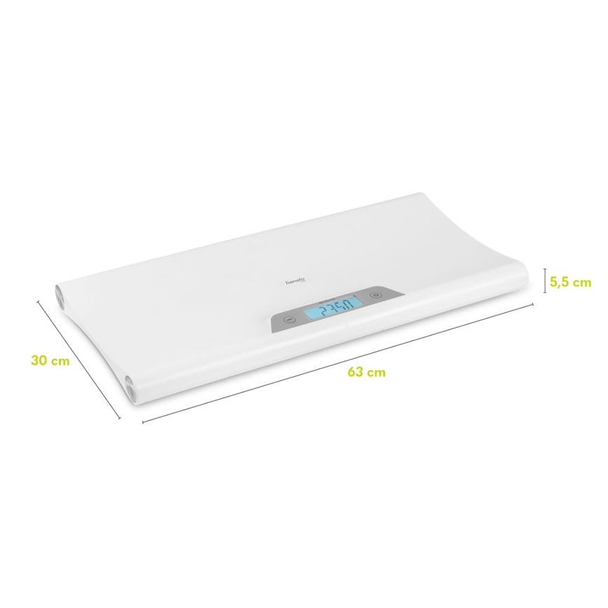 Lionelo - Bilancia per neonati BABYBALANCE 3xAAA