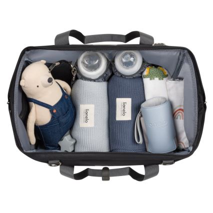 Lionelo - Borsa fasciatoio per passeggino IDA Nero Onice