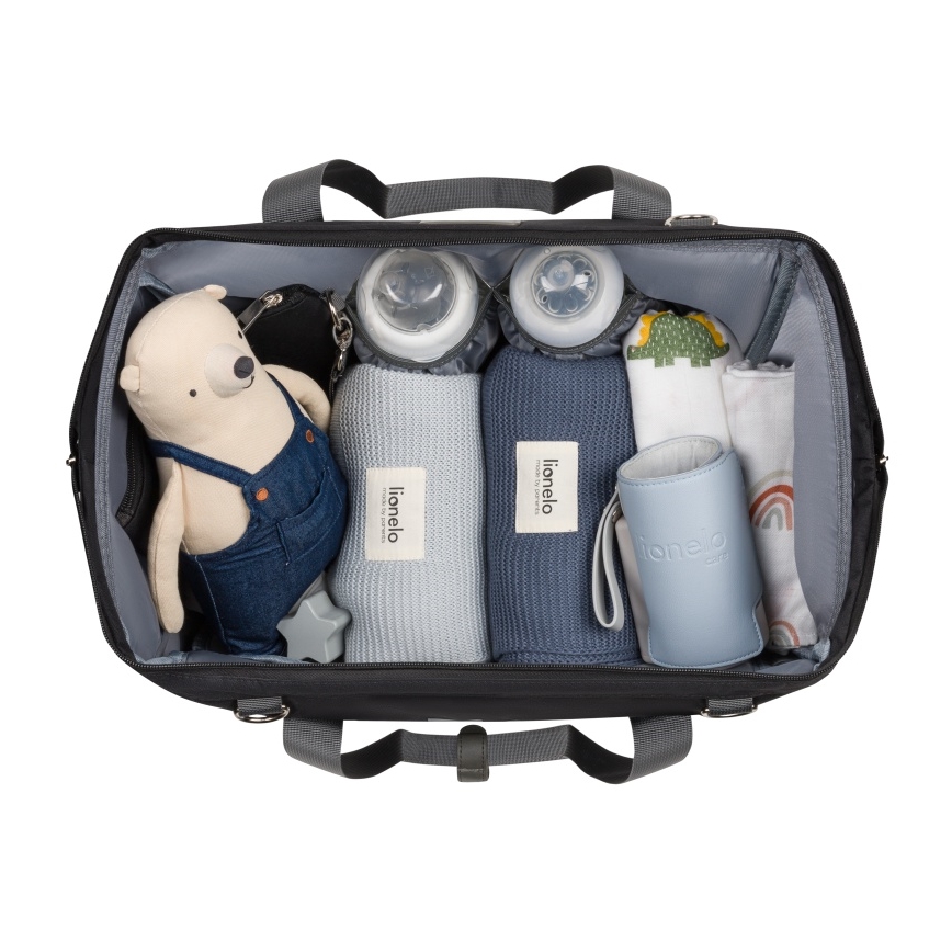 Lionelo - Borsa fasciatoio per passeggino IDA Nero Onice