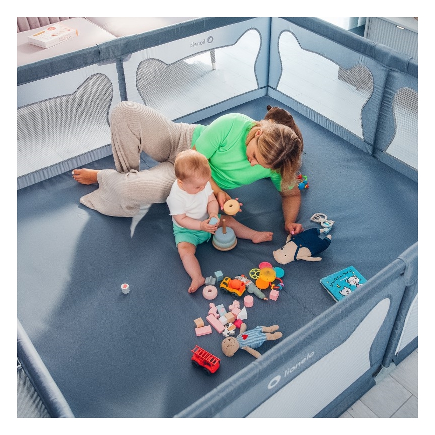 Lionelo - Box giochi WILLOW XL grigio