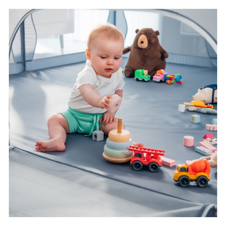 Lionelo - Box giochi WILLOW XL grigio