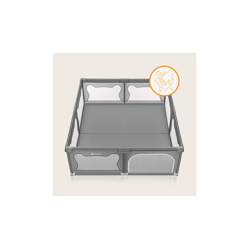 Lionelo - Box giochi WILLOW XL grigio