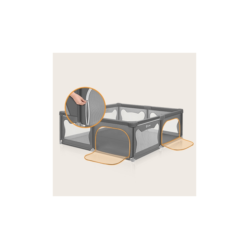 Lionelo - Box giochi WILLOW XL grigio