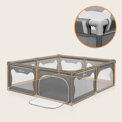 Lionelo - Box giochi WILLOW XL grigio