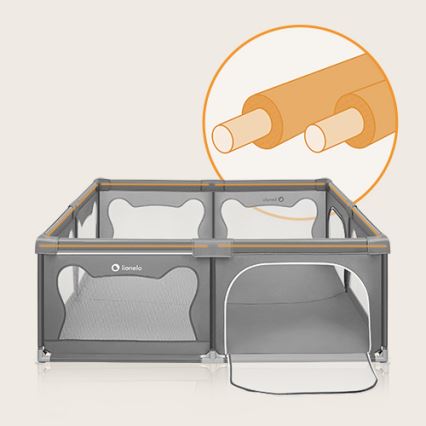 Lionelo - Box giochi WILLOW XL grigio