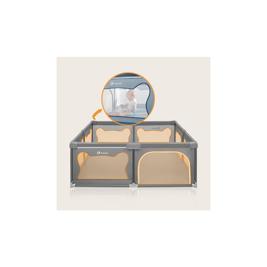 Lionelo - Box giochi WILLOW XL grigio