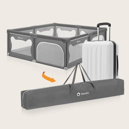 Lionelo - Box giochi WILLOW XL grigio
