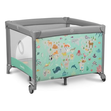 Lionelo - Box gioco MILLE Grigio/Verde