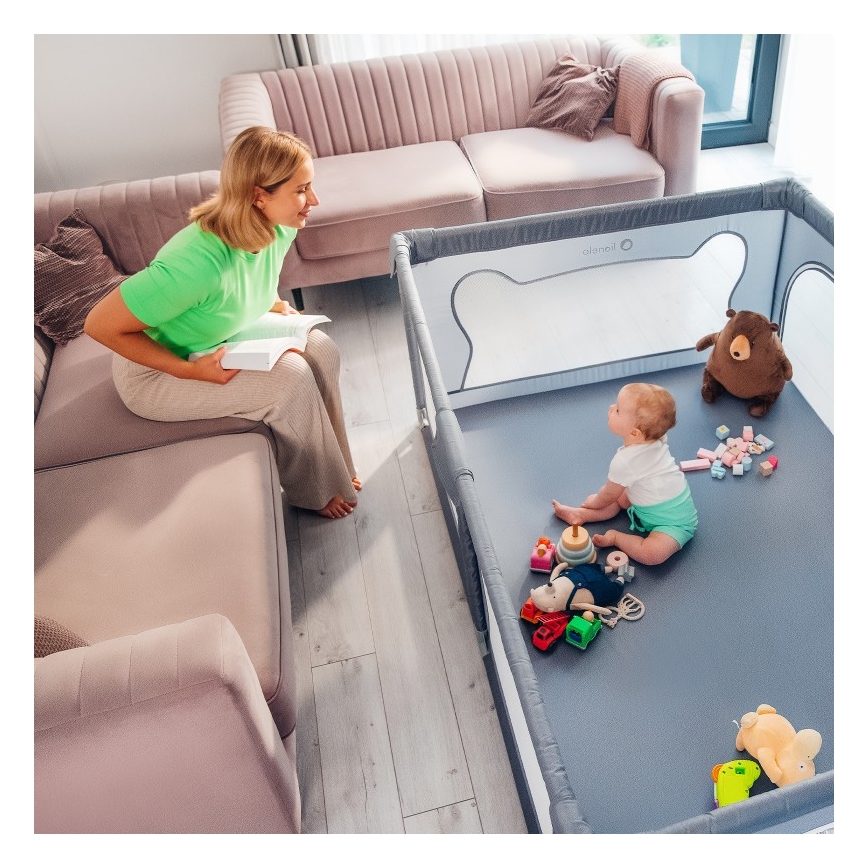 Lionelo - Box gioco WILLOW grigio