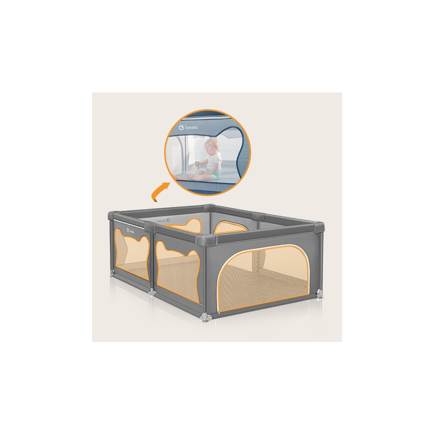 Lionelo - Box gioco WILLOW grigio