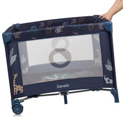 Lionelo - Box per bambini BONNIE Blu Navy