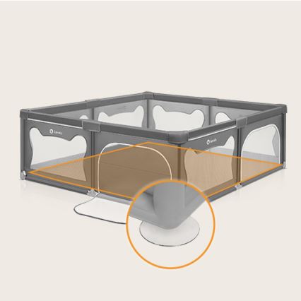 Lionelo - Box per bambini WILLOW XL grigio
