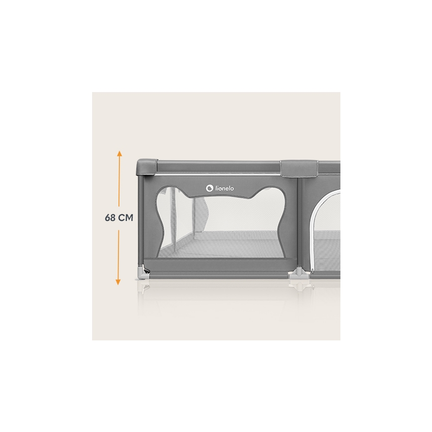 Lionelo - Box per bambini WILLOW XL grigio