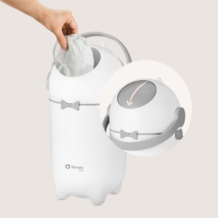 Lionelo - Cestino per pannolini PUREBIN 10 l Bianco