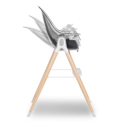 Lionelo - Chaise de repas 2 en 1 pour enfant MONA Stone