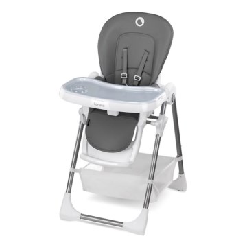 Lionelo - Chaise de repas pour enfant LINN PLUS blanche/grise