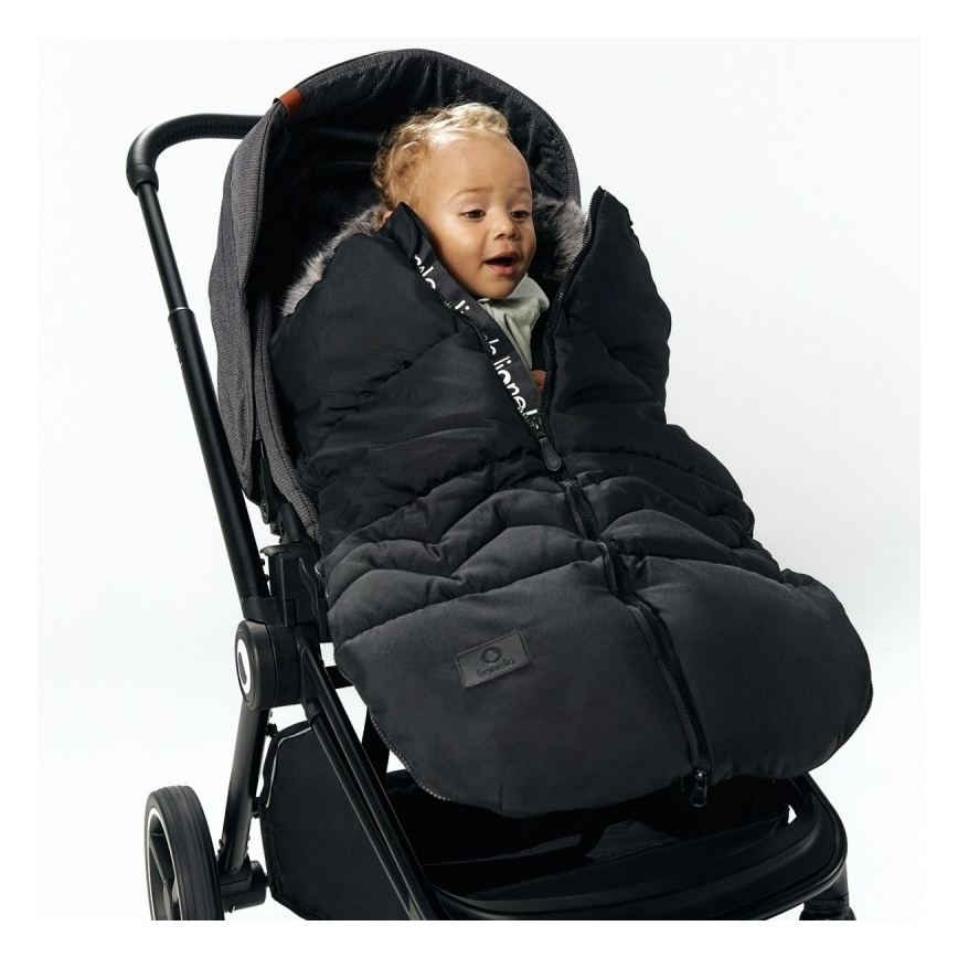 Lionelo - Chancelière pour enfant FRODE Noir Carbone