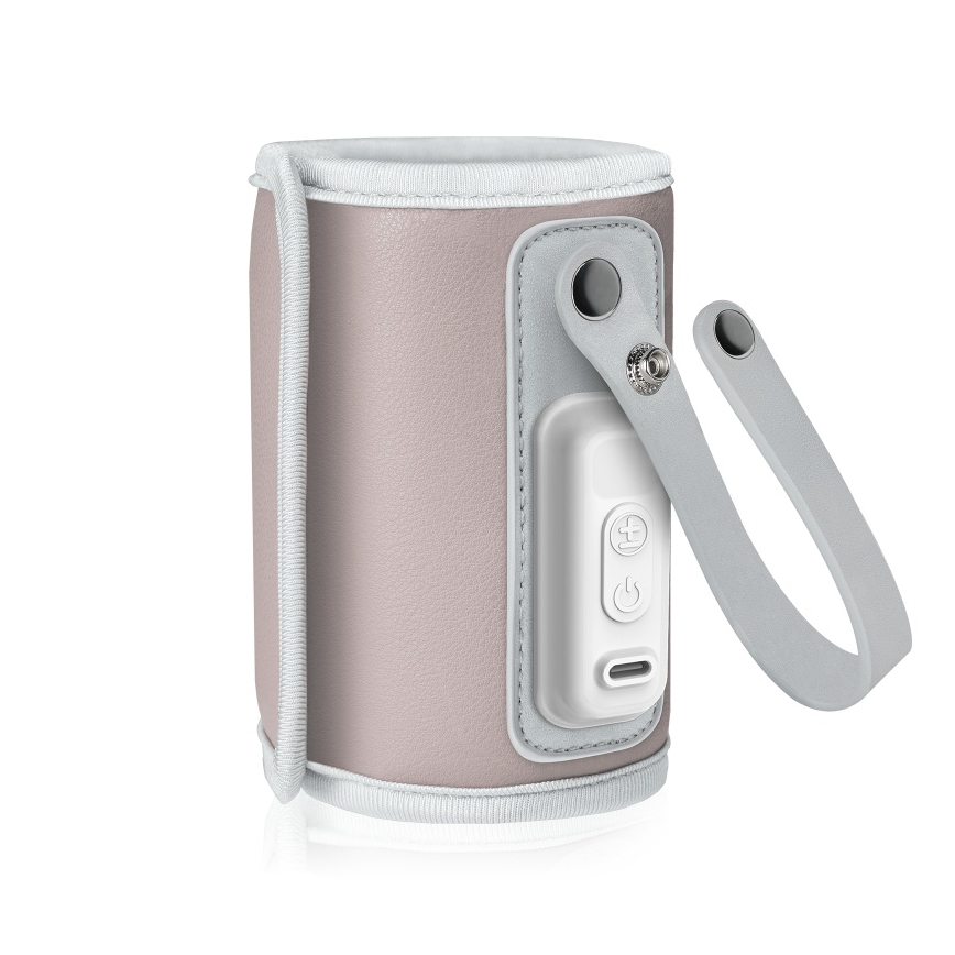 Lionelo - Chauffe-biberon rechargeable THERMUP GO 18W/5V Rose Baby