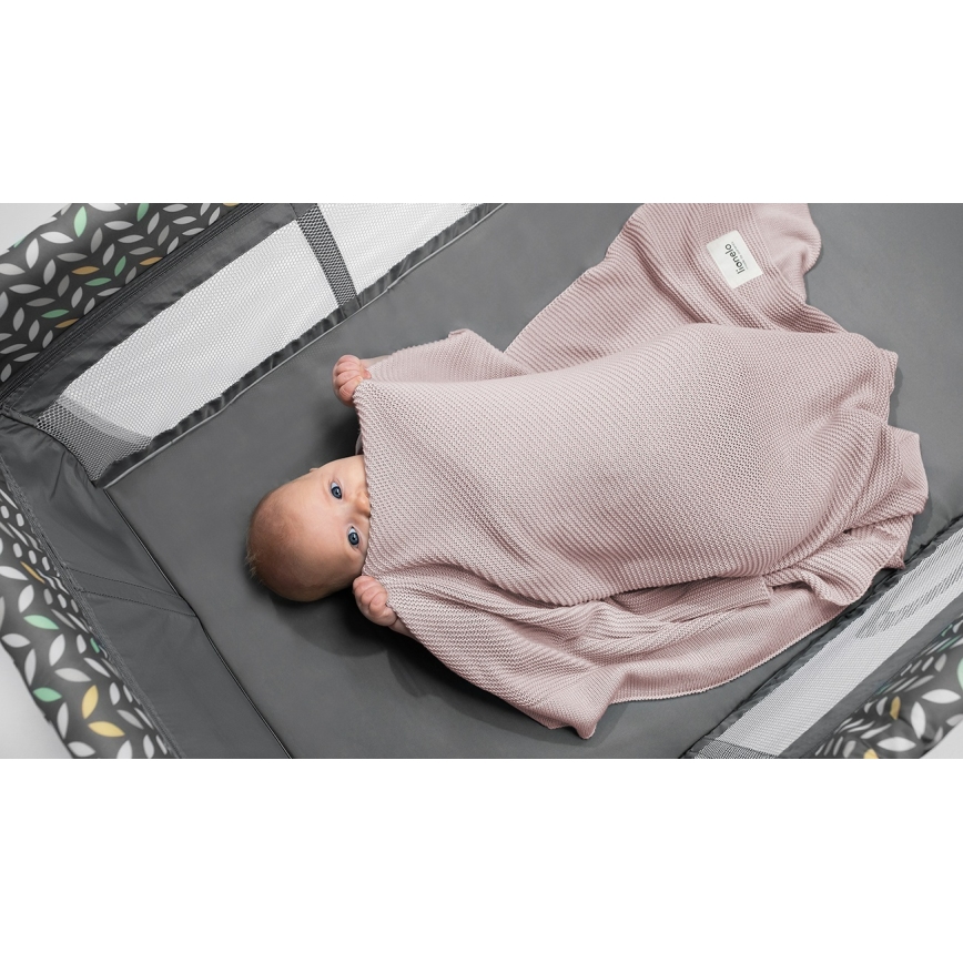 Lionelo - Couverture bébé en bambou 75 x 100 cm beige sable