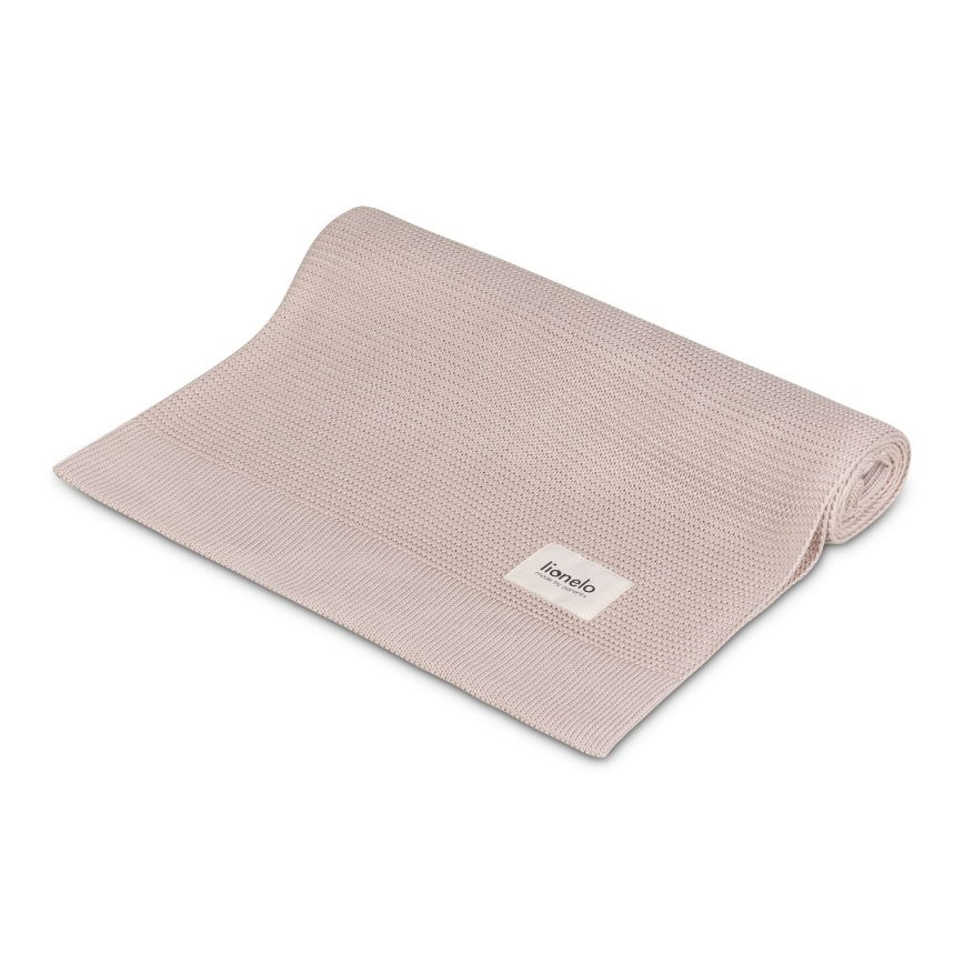 Lionelo - Couverture bébé en bambou 75 x 100 cm beige sable