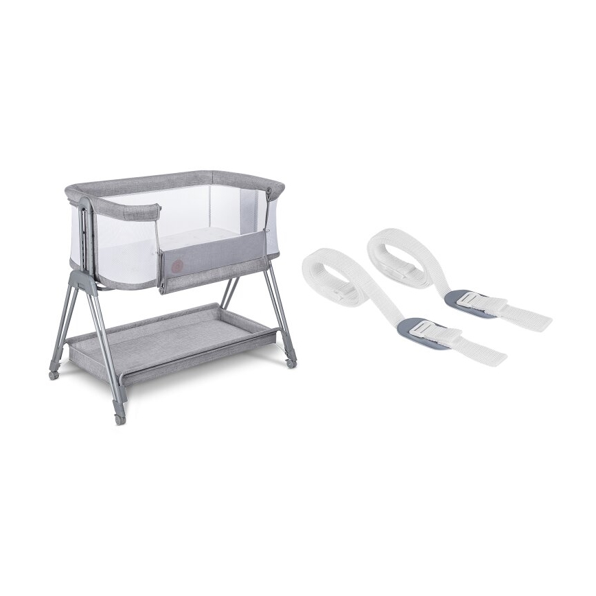 Lionelo - Culla per bambini 2in1 LUNA grigio