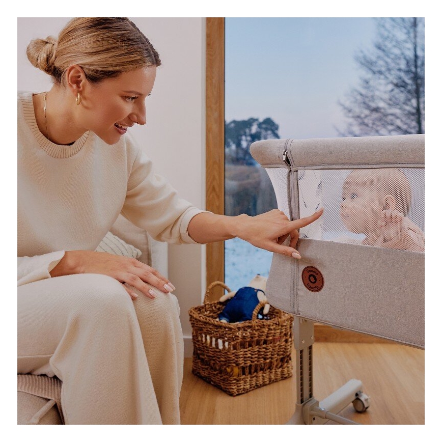 Lionelo - Culla per bambini 3in1 AURORA grigio