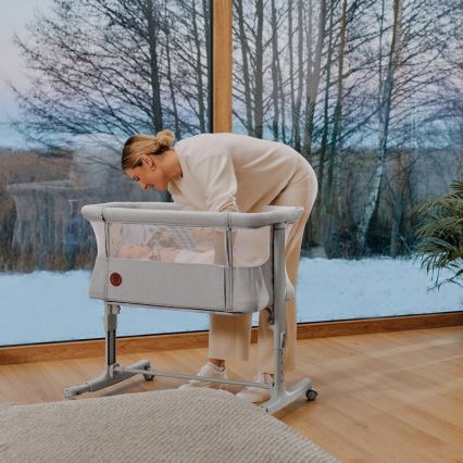Lionelo - Culla per bambini 3in1 AURORA grigio