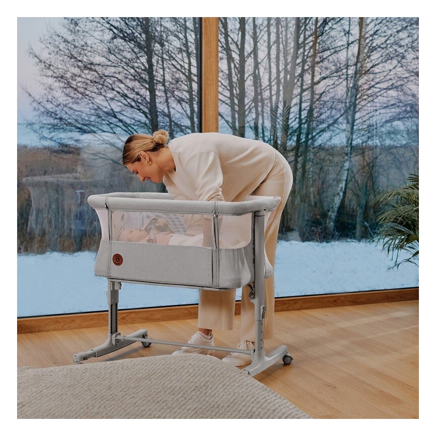 Lionelo - Culla per bambini 3in1 AURORA grigio