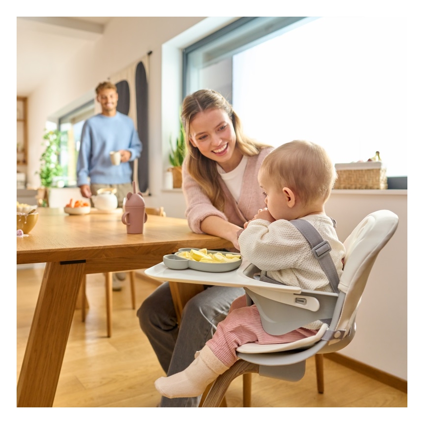 Lionelo - DALIA 2-in-1 Kinderhochstuhl, weiß/grau