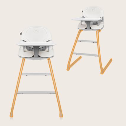 Lionelo - DALIA 2-in-1 Kinderhochstuhl, weiß/grau