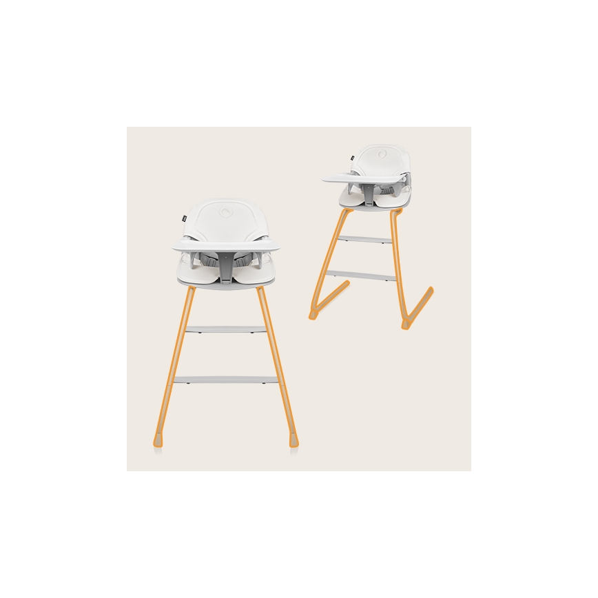 Lionelo - DALIA 2-in-1 Kinderhochstuhl, weiß/grau