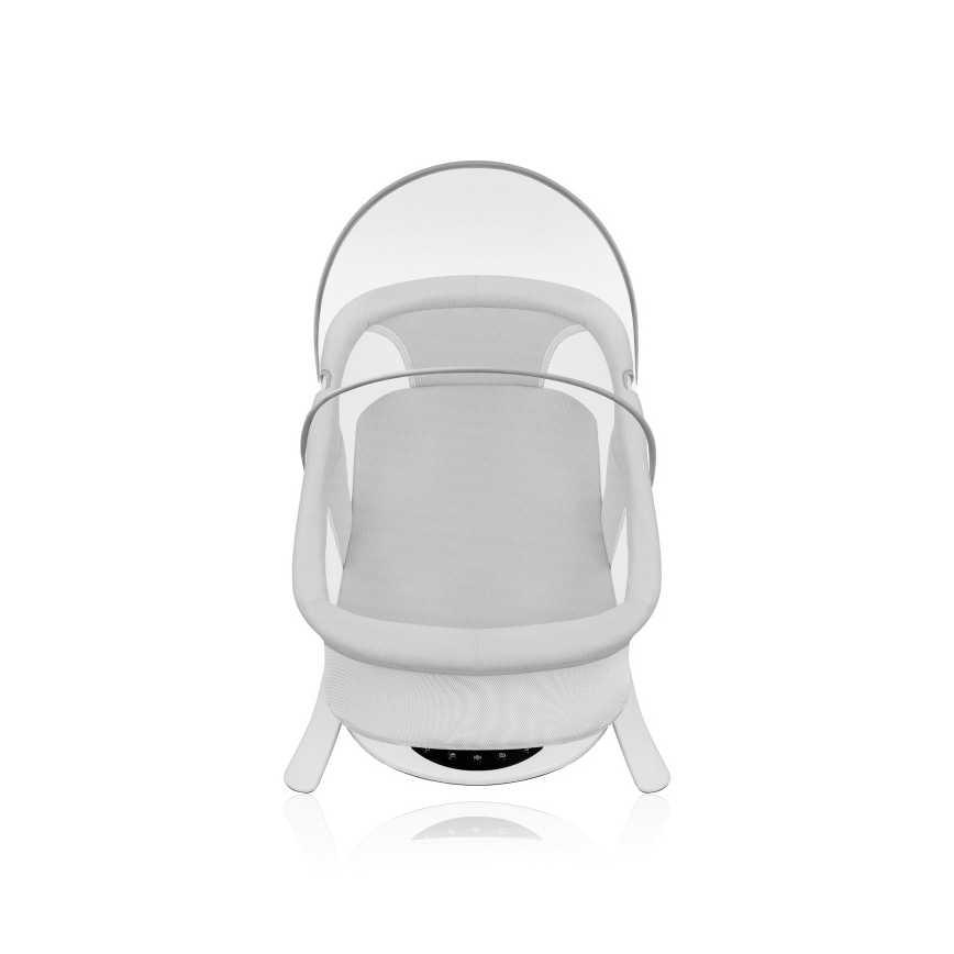 Lionelo - Dondolo per bambini con melodia 2 in 1 BELLA 4xAA Grigio Cemento + telecomando