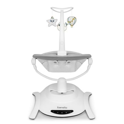 Lionelo - Dondolo per bambini con melodia BELLA Grey Concrete + telecomando