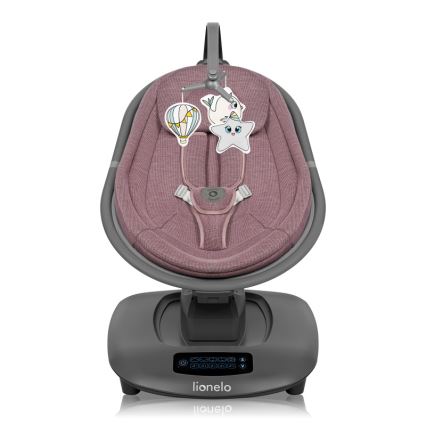 Lionelo - Dondolo per bambini con melodia BLOSSOM Pink Mauve + telecomando