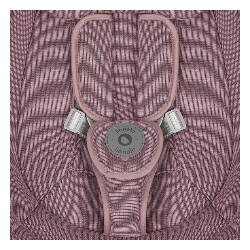 Lionelo - Dondolo per bambini con melodia BLOSSOM Pink Mauve + telecomando