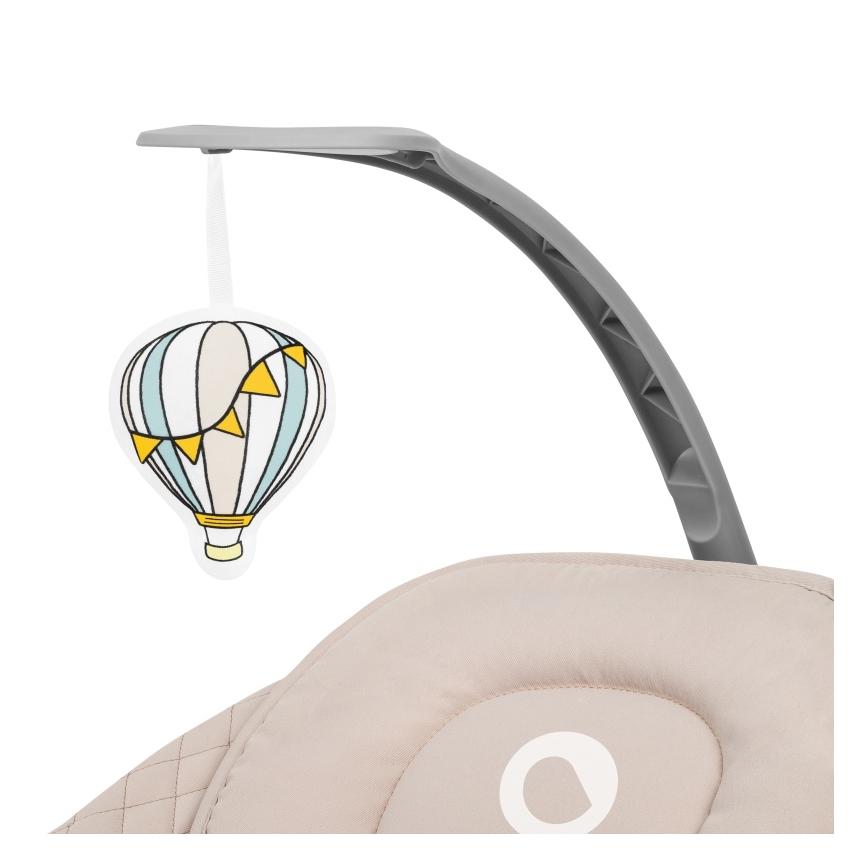 Lionelo - Dondolo per bambini con melodia RIO 4xC Beige Latte + telecomando