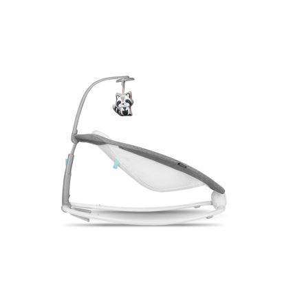 Lionelo - Dondolo vibrante per bambini con melodia PASCAL 2xAA grigio/turchese