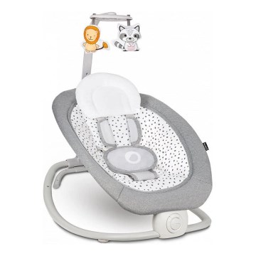 Lionelo - Dondolo vibrante per bambini con melodia PASCAL grigio