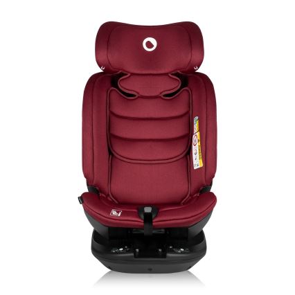Lionelo - drehbarer Autokindersitz BASTIAAN mit Basis i-Size 40-150 cm Burgunderrot