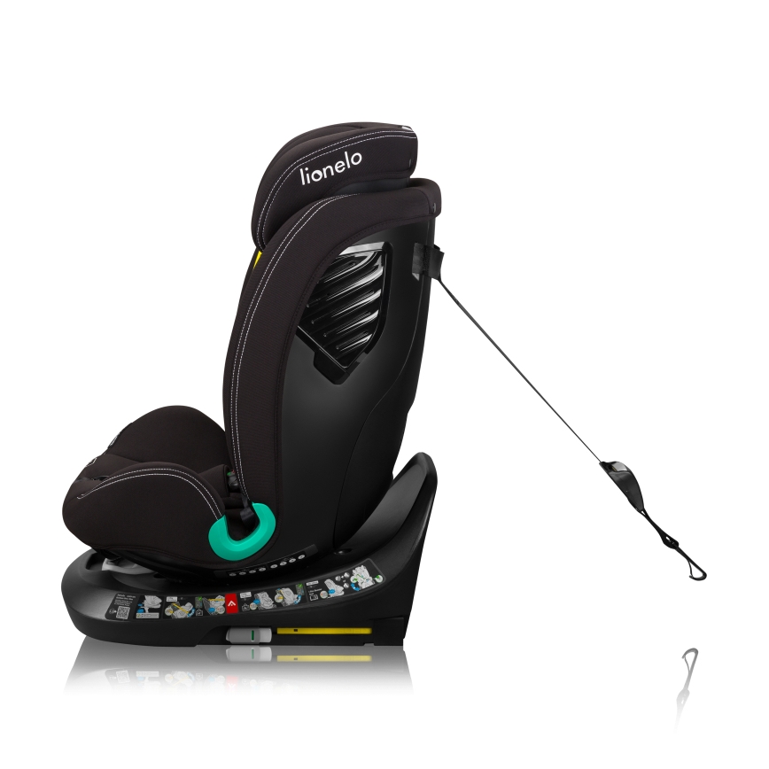Lionelo - Drehbarer Kindersitz mit Basis BASTIAAN ONE i-Size 40-150 cm Schwarz-Carbon