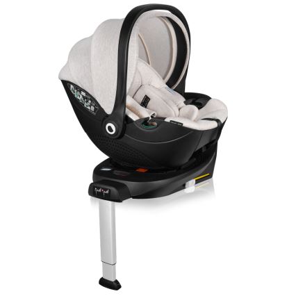 Lionelo - Drehbarer Autokindersitz mit Basis MOXIE SET i-Size 40-87 cm Sandbeige