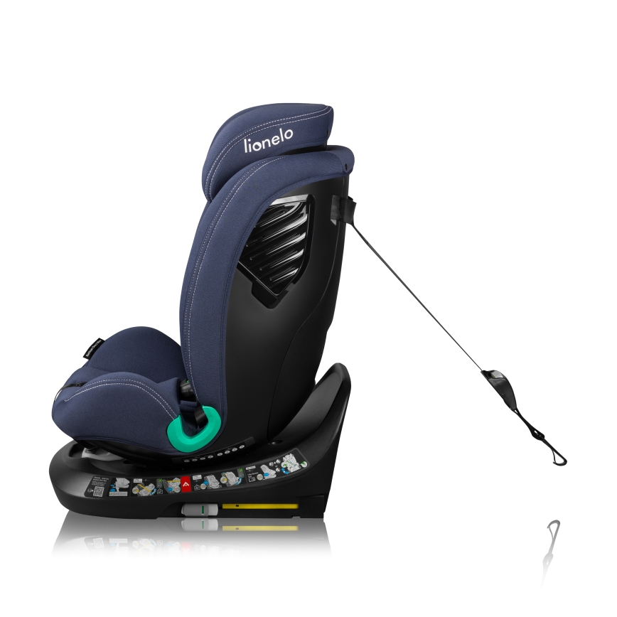 Lionelo - Drehbarer Autokindersitz mit Base BASTIAAN ONE i-Size 40-150 cm Navyblau