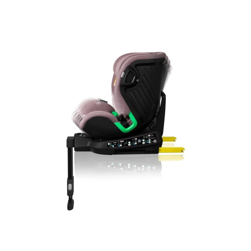 Lionelo - Drehbarer Kindersitz mit Basis HARMONY i-Size 40-150 cm rosa