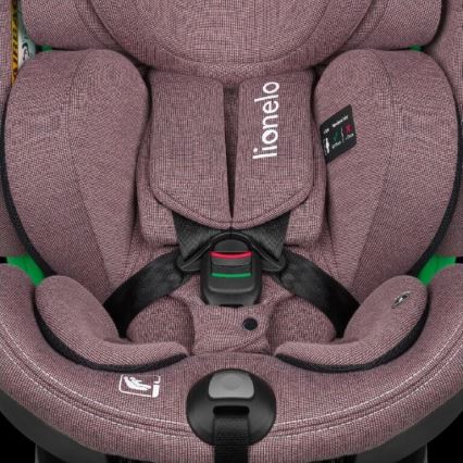 Lionelo - Drehbarer Kindersitz mit Basis HARMONY i-Size 40-150 cm rosa