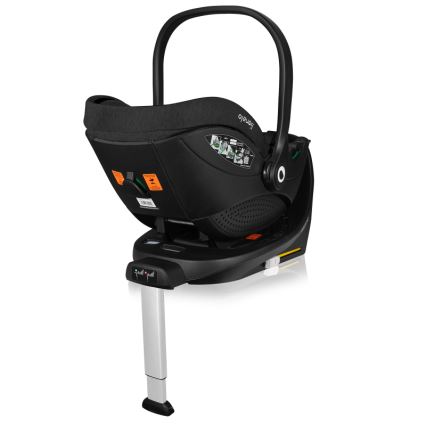 Lionelo - Drehbarer Kindersitz mit Basis MOXIE SET i-Size 40-87 cm Black Carbon