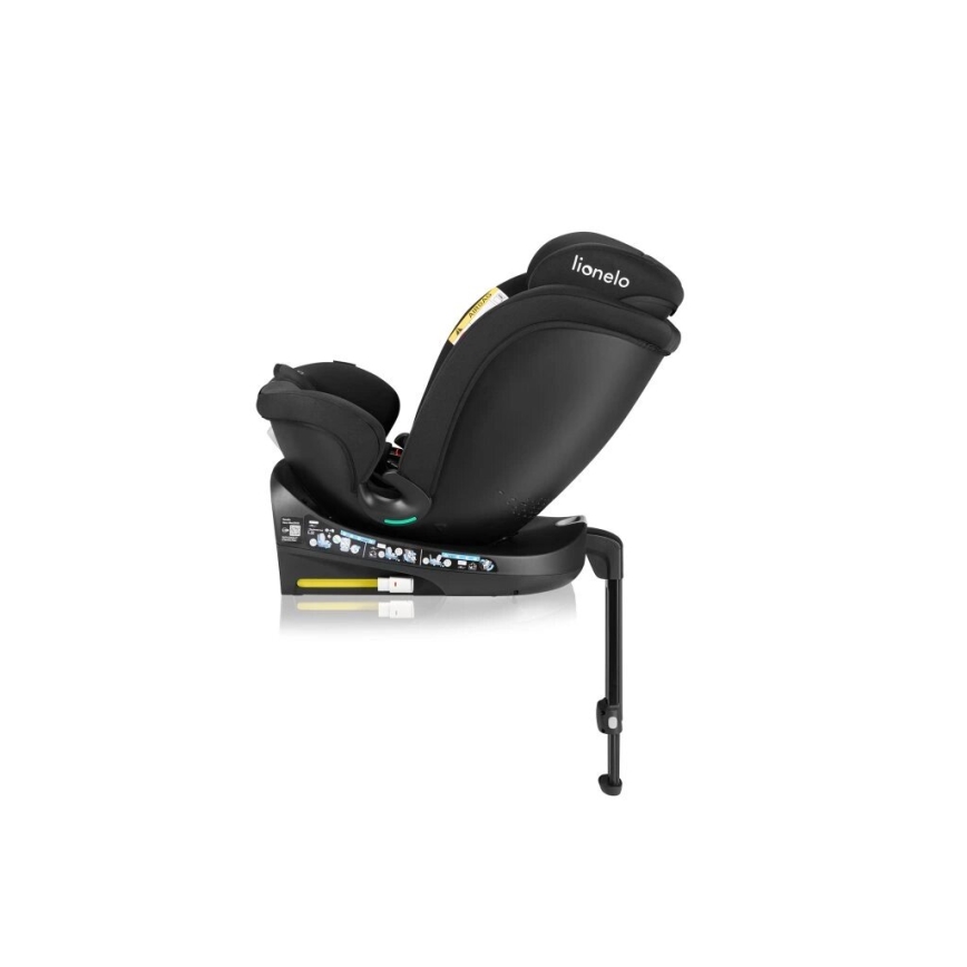 Lionelo - Drehbarer Kindersitz mit Basis NAVY, i-Size 40–150 cm, schwarz