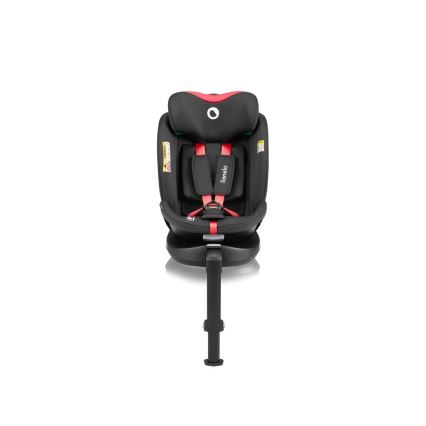 Lionelo - Drehbarer Kindersitz mit Basis NAVY i-Size 40-150 cm Schwarz/Rot