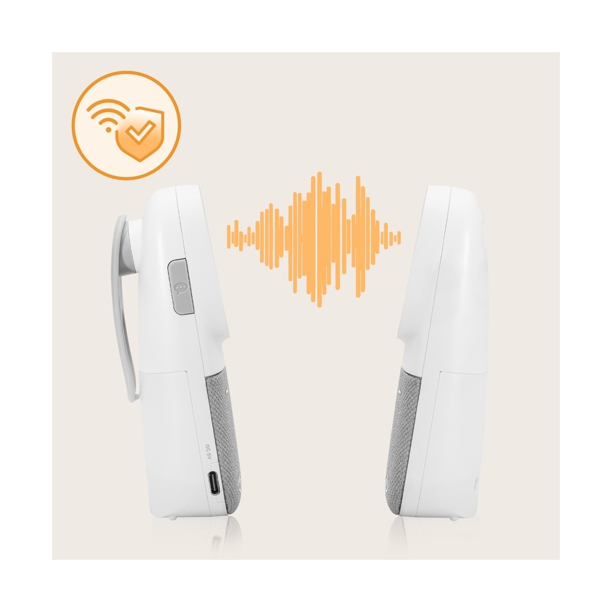Lionelo - Écoute-bébé audio rechargeable sans fil BABYLINE 2.3 5V